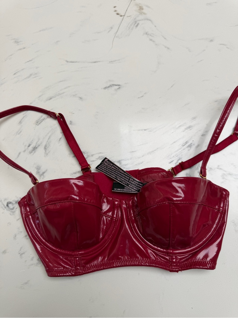 Victoria Secret Red Patent Bustier Top